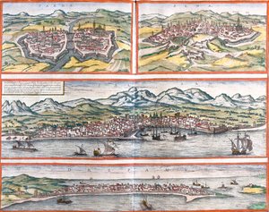 Parma, Siena, Palermo, Trapani, Italien av Georg and Hogenberg Franz (1535 90) Braun