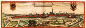 Wien, Österrike av Georg and Hogenberg Franz (1535 90) Braun