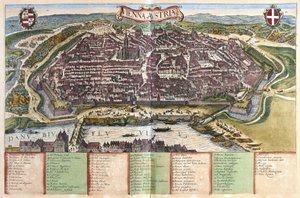 Wien, Österrike (gravyr av Georg Braun and Hogenberg Franz
