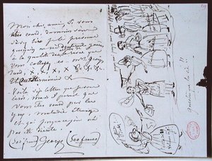 Fonds Lovenjoul E858 Ms 937 1.219 Brev från George Sand (1804-76) till Francois Buloz, redaktör för 