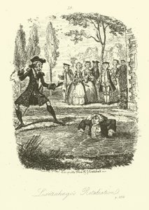 Illustration till Humphry Clinker av Tobias Smollett (gravyr) av George (after) Cruikshank