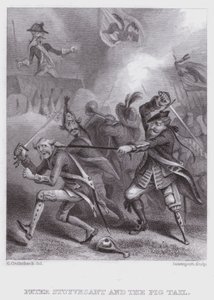 Peter Stuyvesant och svinsvansen (gravyr)