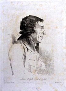 Horace Walpole, 4th Earl of Orford (1717-97), graverad av William Daniell (1769-1837) av George (after) Dance