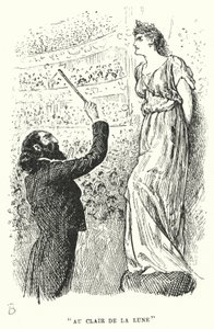 Illustration för Trilby av George du Maurier (gravyr) av George (after) Du Maurier