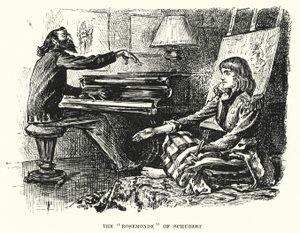 Illustration för Trilby av George du Maurier (gravyr) av George (after) Du Maurier