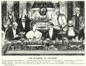 Punch tecknad: The Business of Pleasure (gravyr) av George (after) Du Maurier