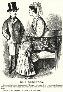 Punch cartoon: True Distinction (gravyr) av George (after) Du Maurier