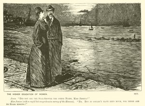 Kvinnors högre utbildning (gravyr) av George (after) Du Maurier