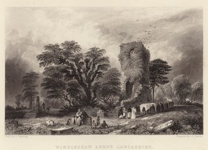 Windleshaw Abbey, Lancashire (gravyr) av George (after) Pickering