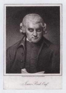 Isaac Reed, engelsk litterär redaktör och boksamlare (gravyr)