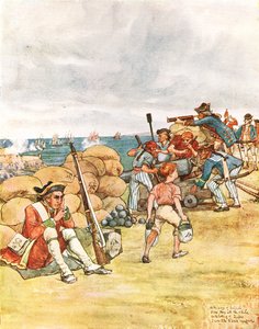 Vid belägringen av Belle Isle, illustration från "A Picture Song Book", 1910 av George, 9th Earl of Carlisle Howard