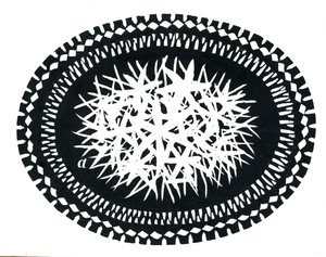 Elliptisk design (skrapbräda) av George Adamson