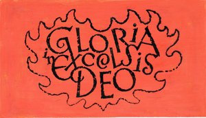 Gloria i Excelsis Deo, 1970-talet (indisk bläck på transparens över gouache på papper) av George Adamson