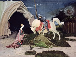 St. George and the Dragon, fem minuter senare (gouache ombord)