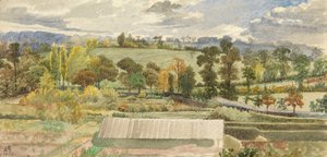Kilburn Looking Towards Hampstead, 1858 (wc på papper)