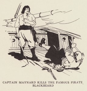 Kapten Maynard dödar den berömda piraten Svartskägg