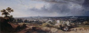 Paris, sett från Montmartres höjder, 1822.