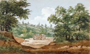 Utsikt från utgrävningarna av Highgate Tunnel, London, 1812 av George Arnald