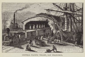 Central Pacific Wharf, San Francisco av George Augustus Sala