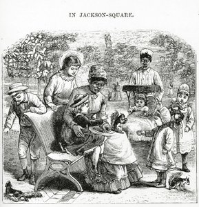 På Jackson Square, New Orleans, illustration från 