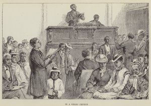 I en svart kyrka (gravyr) av George Augustus Sala