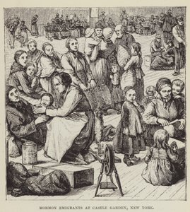 Mormonemigranter i Castle Garden, New York av George Augustus Sala