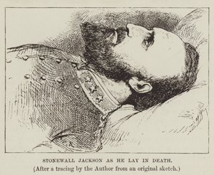 Stonewall Jackson som han låg i Death av George Augustus Sala