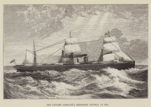 Cunard Companys ångfartyg Scythia till sjöss av George Augustus Sala