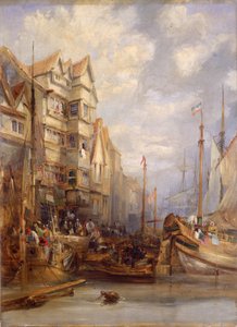 Grey Horse Inn, Quayside, Newcastle upon Tyne (olja på duk)