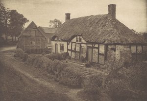 Izaak Waltons hus i Shallowford, Staffordshire, 1880-talet, tryckt 1888., 1880-talet, tryckt 1888.