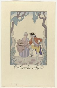 Falbalas och Fanfreluches för 1925: La Cruche caffée av George Barbier
