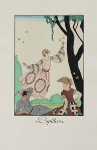 krusiduller och krusiduller: Fjärilar, 1921. av George Barbier