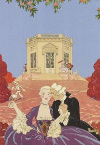 Illustration för Fêtes galantes av Paul Verlaine, 1928.