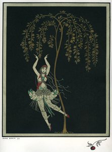 Tamara Karsavina i baletten Eldfågeln av I. Stravinsky av George Barbier