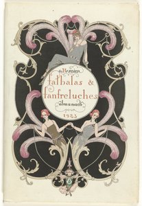 Modemagasinet som frestare Falbalas and Fanfreluches, almanacka över nuvarande, förflutna och framtida lägen för 1923, år 2 av George Barbier
