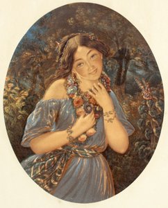 Flora, även kallad Flora zigenarflickan av George Baxter