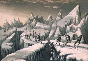 Glacier du Tacconnay (tryck) av George Baxter