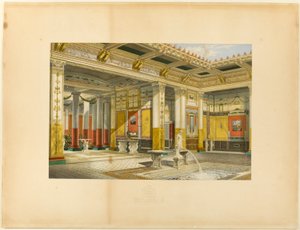 Den pompejanska gården i Crystal Palace. Digby Wyatt, Esq., arkitekt av George Baxter