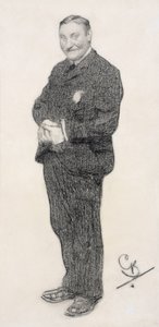 Porträtt av H G Wells (blyerts) av George Belcher