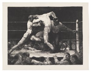 En hjort hos Sharkey av George Bellows