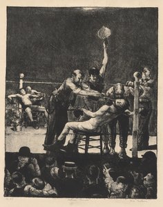 Mellan omgångarna, liten, andra stenen av George Bellows