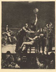 Mellan varven, stor, första sten av George Bellows
