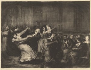 Dans i ett dårhus av George Bellows
