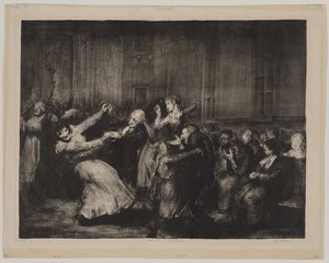Dans på ett mentalsjukhus av George Bellows