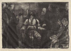 Elektrisk avrättning, första tillståndet av George Bellows