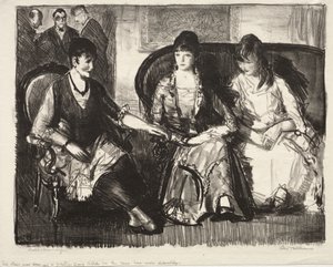 Elsie, Emma och Marjorie, Första stenen av George Bellows