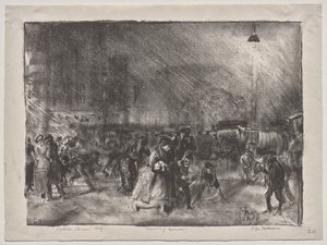 Kvällssnö av George Bellows