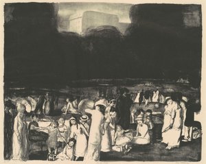 I parken, mörkt av George Bellows