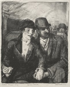 I tunnelbanan av George Bellows