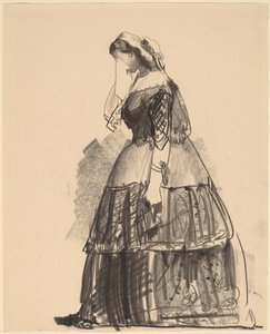 Lady of 1860 - Skådespelerskan av George Bellows